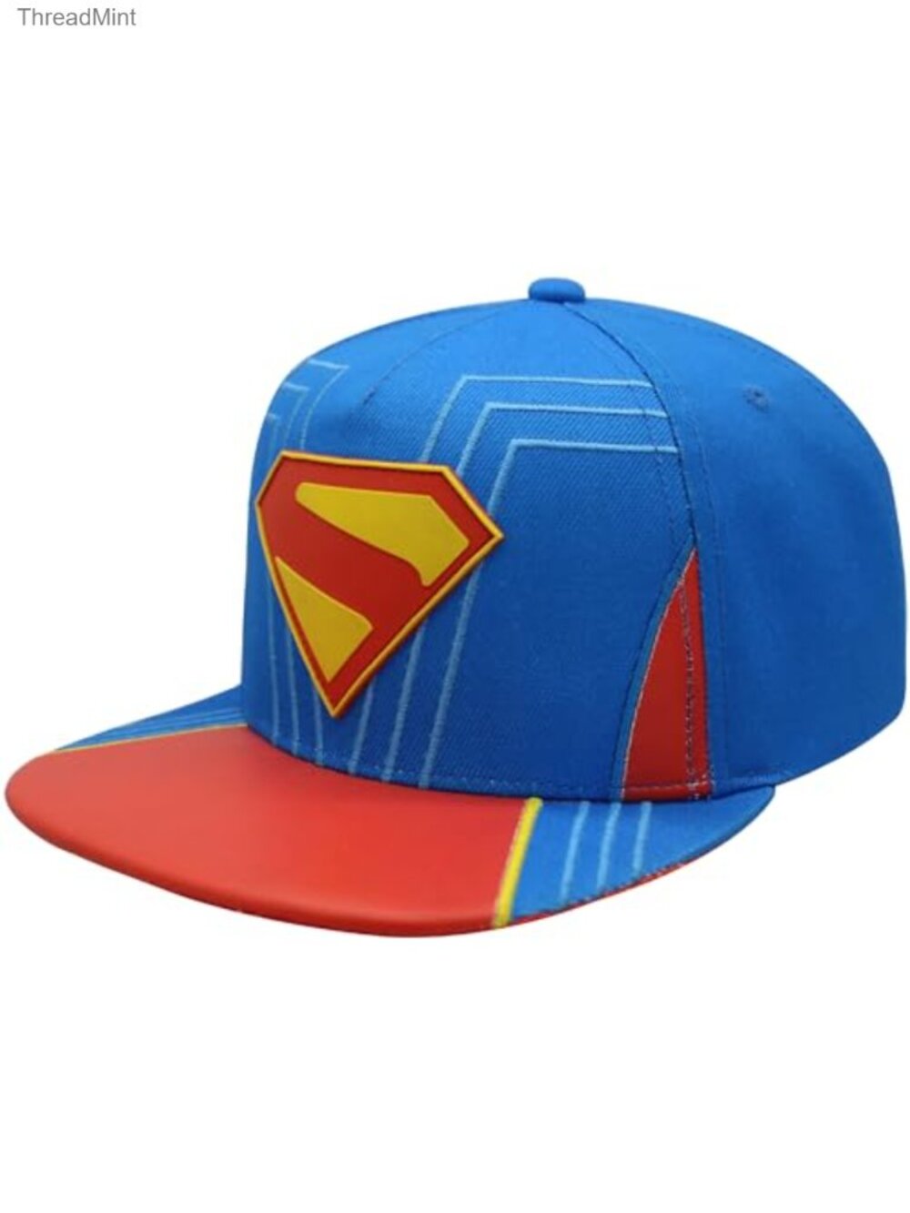 Superman Snapback Baseball Cap Flat Brim Adjustable Hat